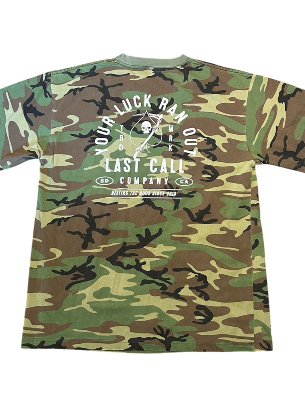 NWOT Men’s L Last Call Co Luck Ran Out T